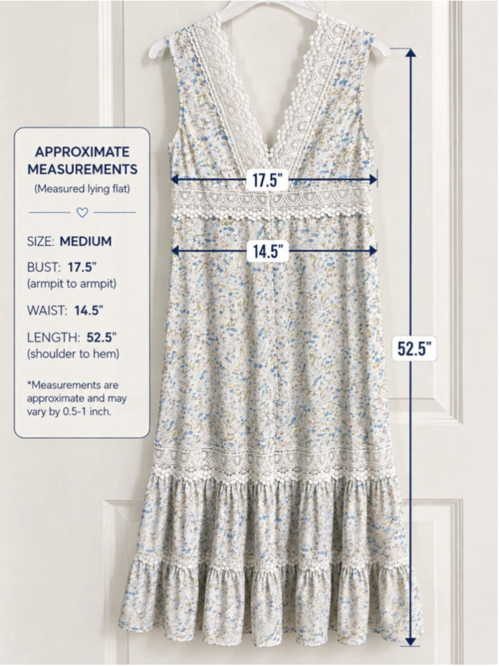 EilyBazar Floral Lace Maxi Dress Size Medium Cottagecore Boho Sleeveless White B - Picture 8 of 10